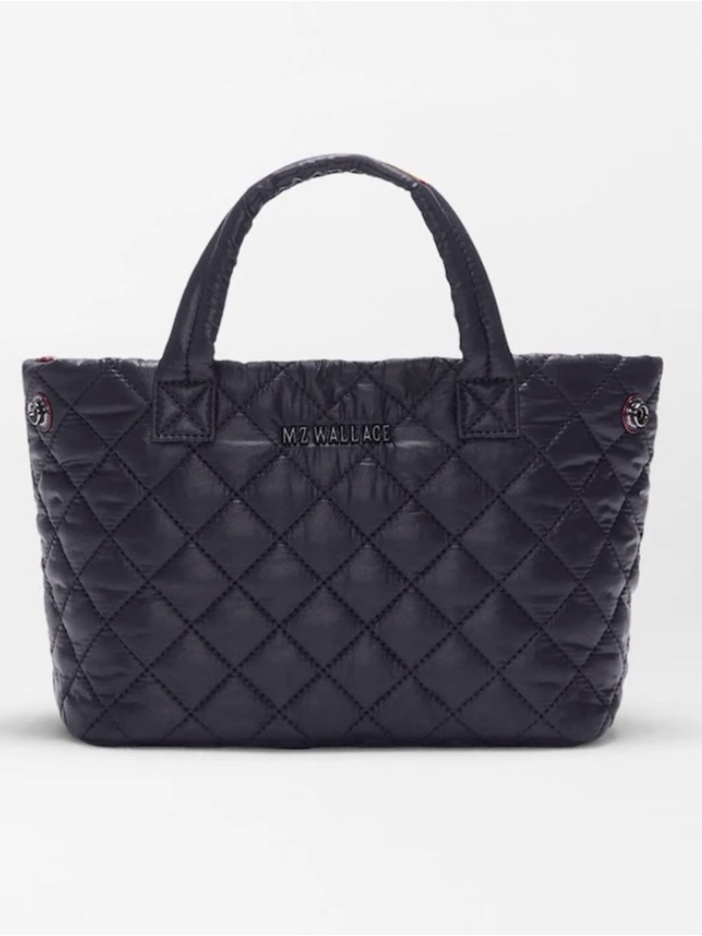 MZ Wallace Quilted Nylon Handheld Tote in Black